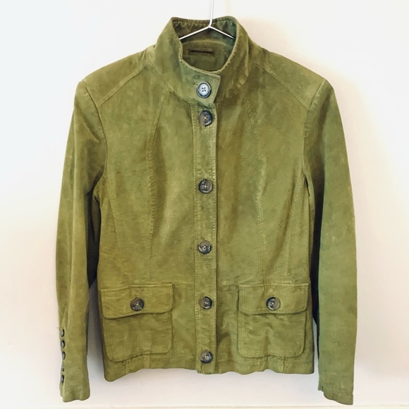 MARSHALL FIELDS
Genuine Suede Leather Button Jacket, oak/moss green - Picture 2 of 7